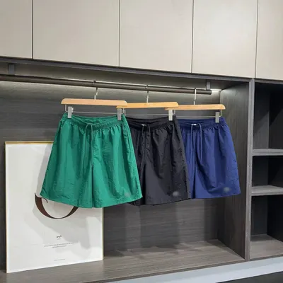 Cotton Drawstring Shorts Green Casual Pants