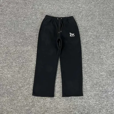 Black Logo Embroidered Casual Sweatpants