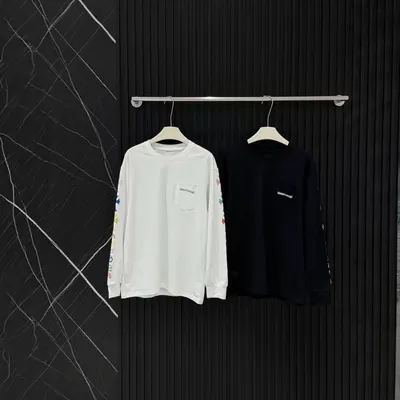 Unisex Long Sleeve White Casual T-Shirt
