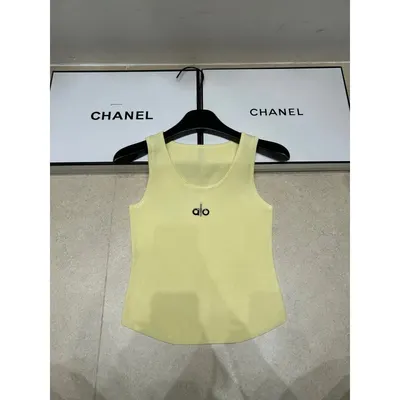 Alo Yoga Tank Top Yellow Athletic Wear