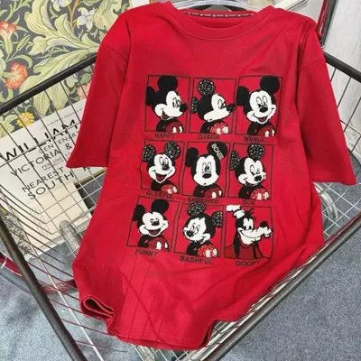 Disney Mickey Mouse Red Graphic T-Shirt