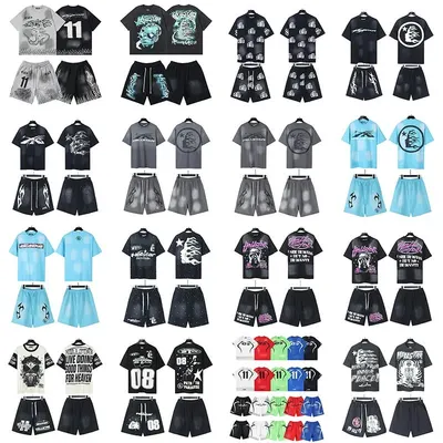 HellsTorn Graphic T-Shirt Black Casual Set