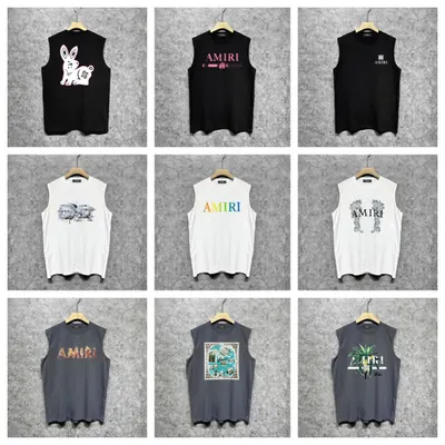 Amiri Sleeveless Black Graphic Tank Top
