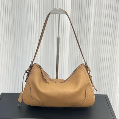 Leather Hobo Tan Shoulder Bag