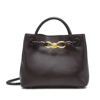 Leather Tote Bag Black Classic Handbag