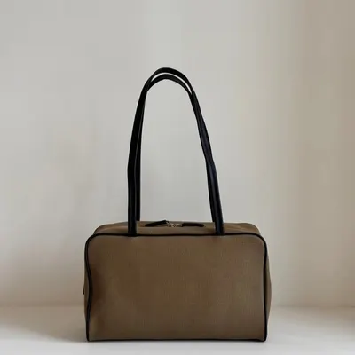 Canvas Travel Duffel Bag Brown Classic Style