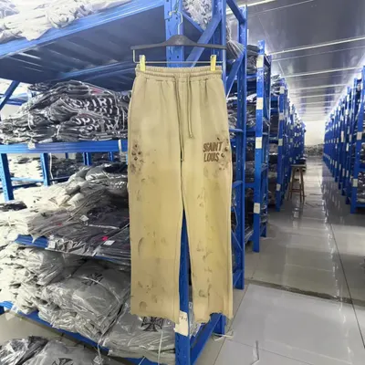 Saint Louis Beige Distressed Sweatpants