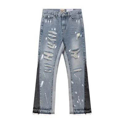 Gallery Dept Distressed Blue Denim Pants