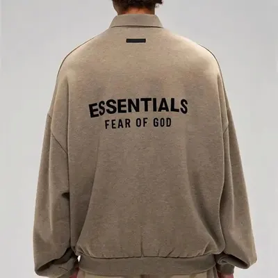 Fear Of God Essentials Beige Oversized Jacket