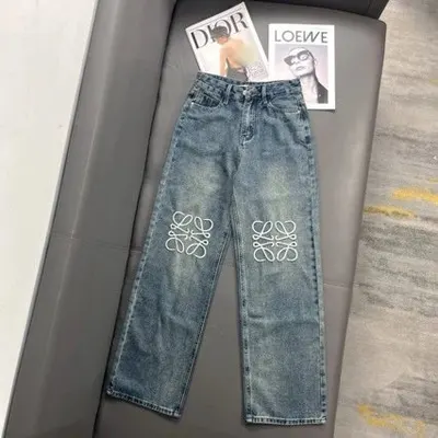Denim Jeans Blue Wide Leg Fashion Pants