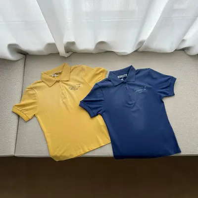 Polo Shirt Yellow And Blue Casual Polo