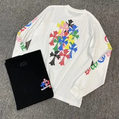 White Long Sleeve Floral Print T-Shirt