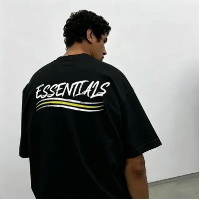 Fear Of God Essentials Black Oversized T-Shirt