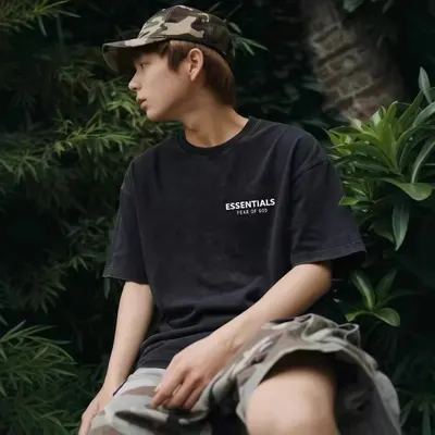 Fear Of God Essentials Black Casual T-Shirt