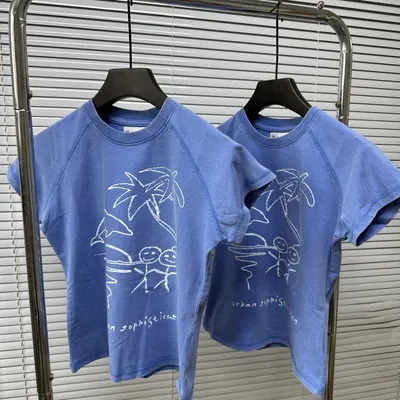 Urban Sophisticate Blue Graphic T-Shirt