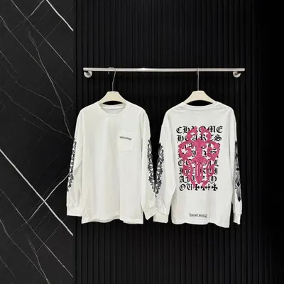 Chrome Hearts White Long Sleeve Graphic T-Shirt
