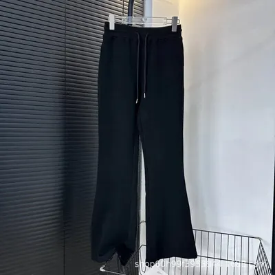 Black Flared Leg Sweatpants Casual